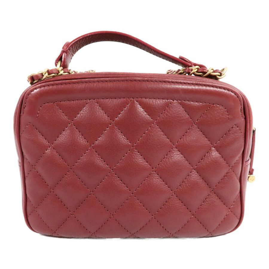 CHANEL 羊皮皮革Cosmetic Vanity Case手挽肩背兩用袋-1