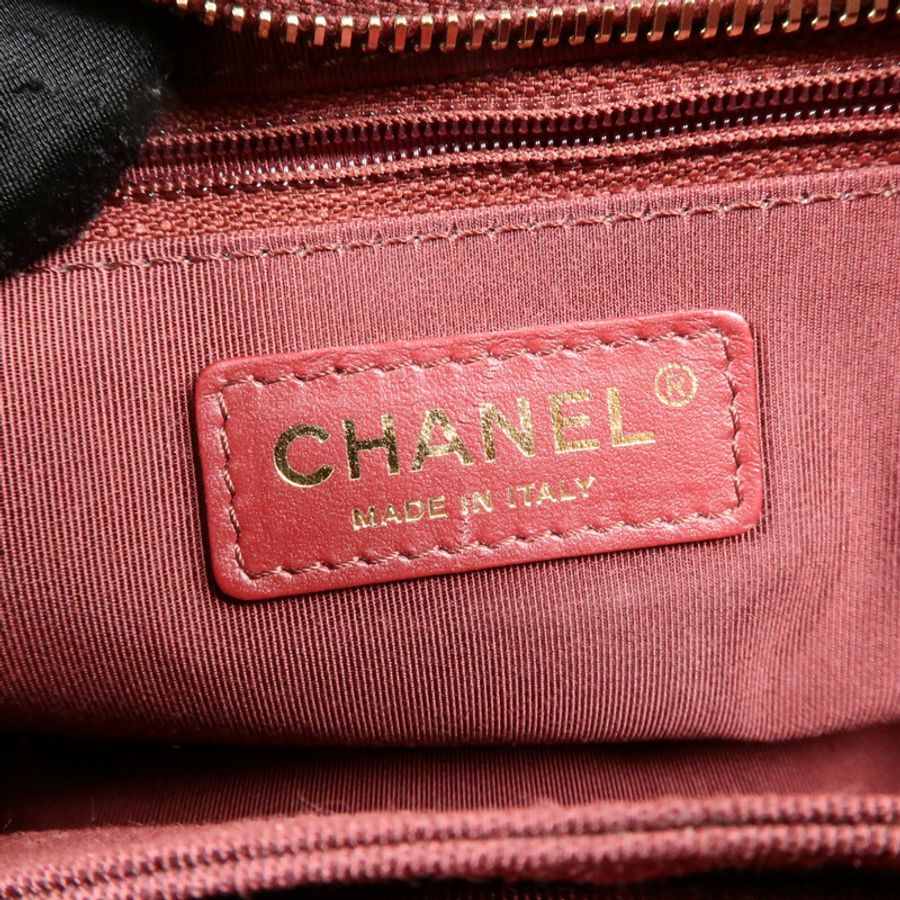 CHANEL 羊皮皮革Cosmetic Vanity Case手挽肩背兩用袋-5