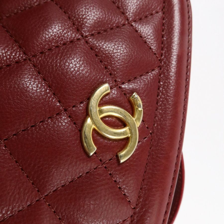 CHANEL 羊皮皮革Cosmetic Vanity Case手挽肩背兩用袋-6