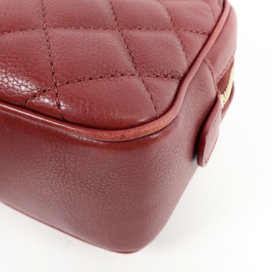 CHANEL 羊皮皮革Cosmetic Vanity Case手挽肩背兩用袋-10