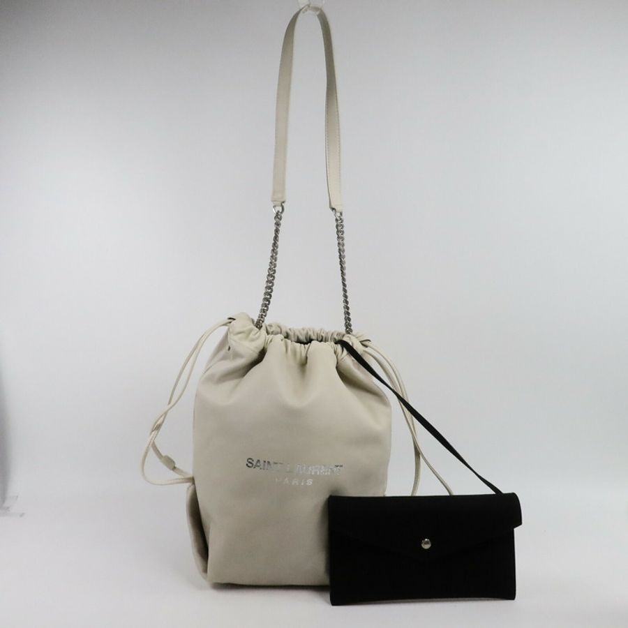 SAINT LAURENT 羊皮皮革Teddy Bucket肩背袋-8