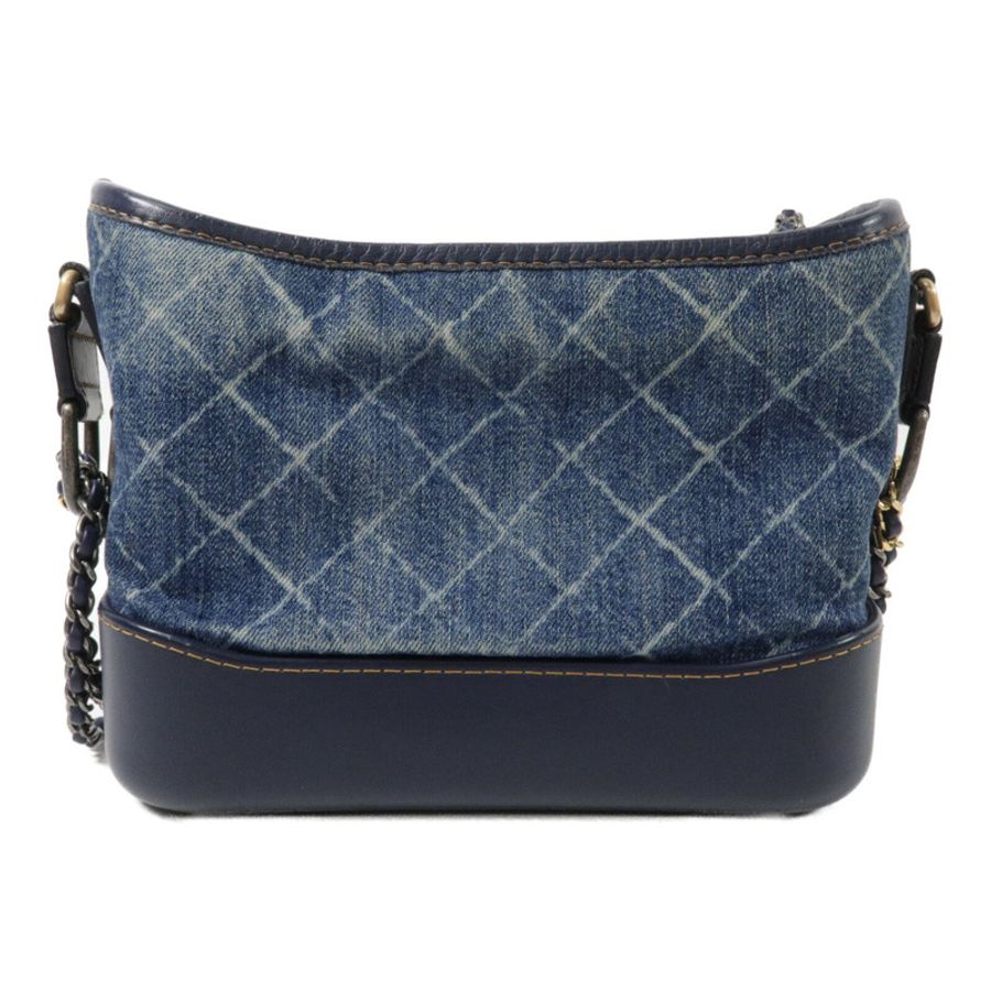 CHANEL 牛仔布Gabrielle Hobo鏈帶肩背袋-1