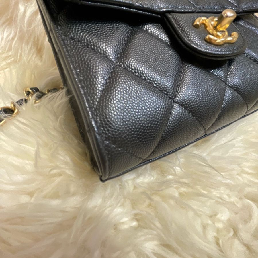 Chanel 晶片牛皮錬帶手挽包-2