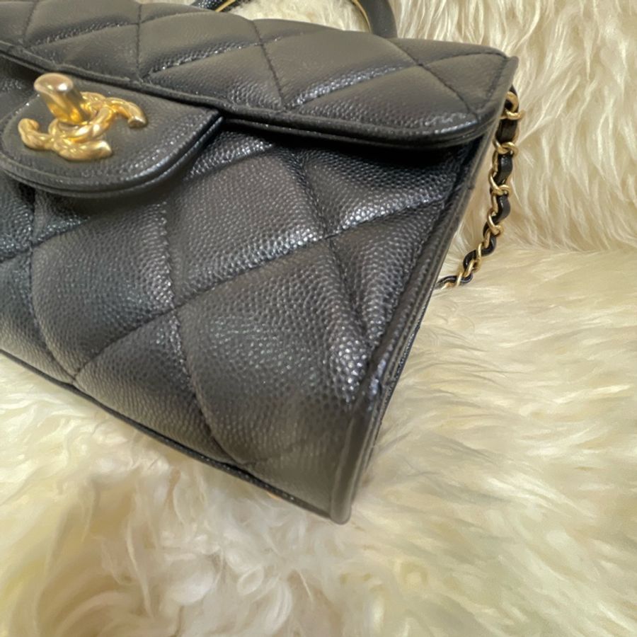 Chanel 晶片牛皮錬帶手挽包-3