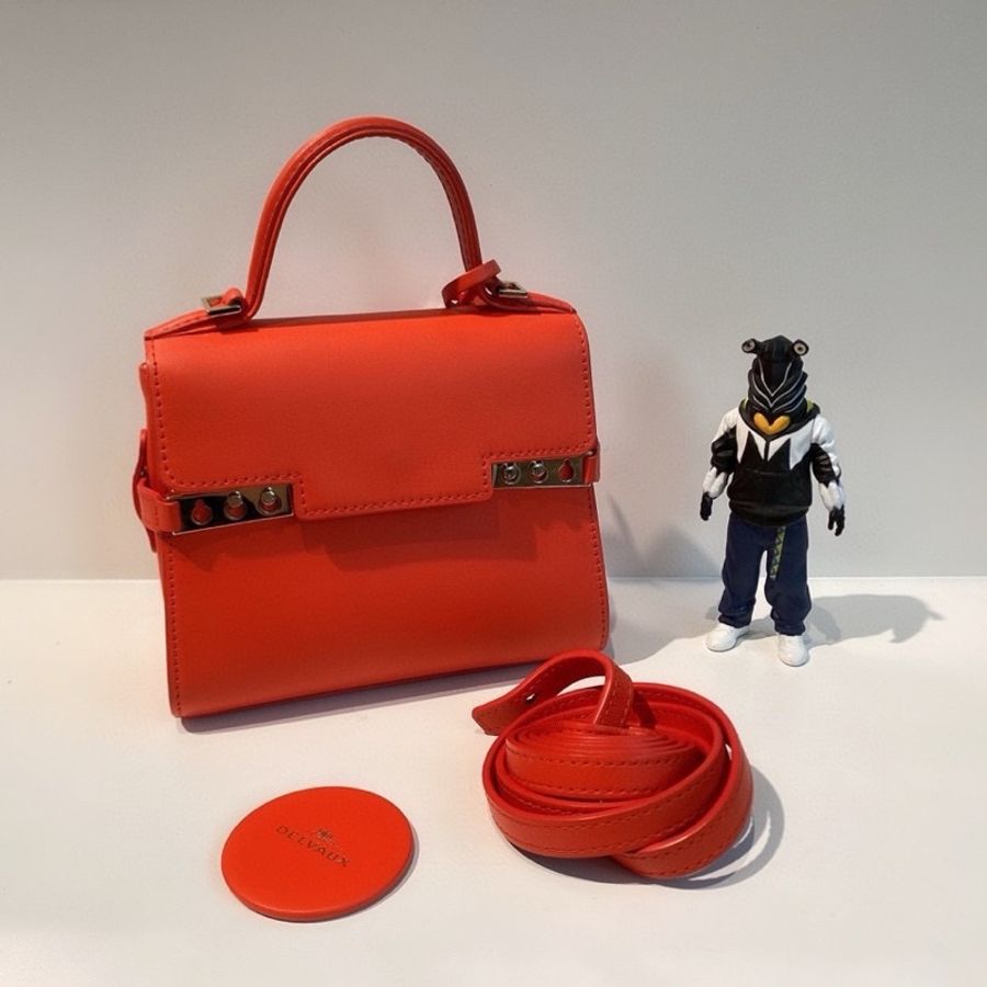 Delvaux Tempte Mini 20cm 桔色 成色98新-1