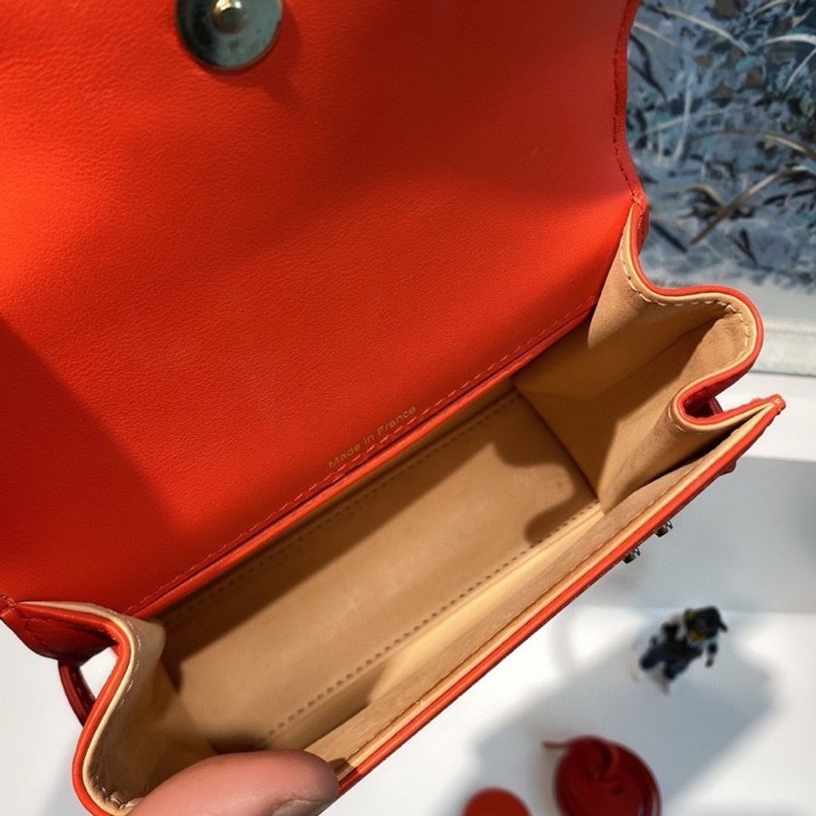 Delvaux Tempte Mini 20cm 桔色 成色98新-3