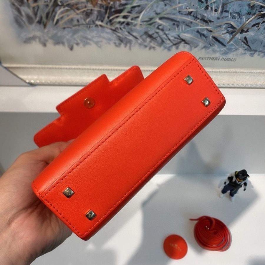 Delvaux Tempte Mini 20cm 桔色 成色98新-4