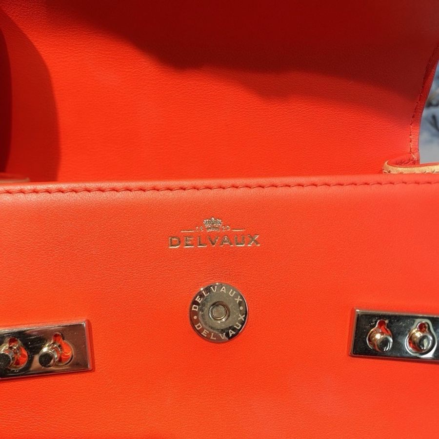 Delvaux Tempte Mini 20cm 桔色 成色98新-5