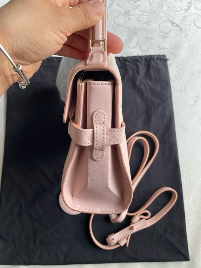 Delvaux 德爾沃 tempete 小號 21cm 櫻花粉 。-3