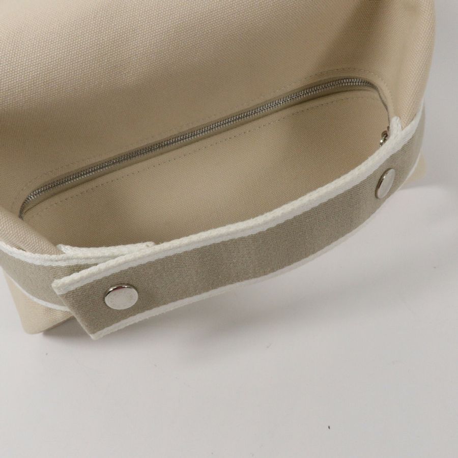 HERMES 帆布Bride-A-Brac Case Large手挽袋Naturel-7