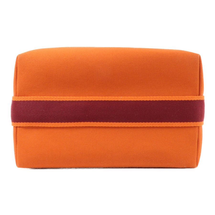 HERMES 帆布Bride-A-Brac Case Large手挽袋Orange-3