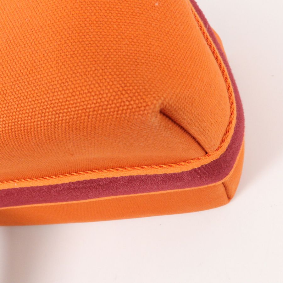 HERMES 帆布Bride-A-Brac Case Large手挽袋Orange-8
