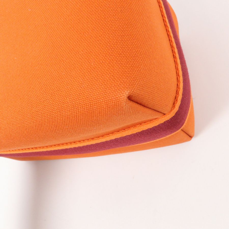 HERMES 帆布Bride-A-Brac Case Large手挽袋Orange-10