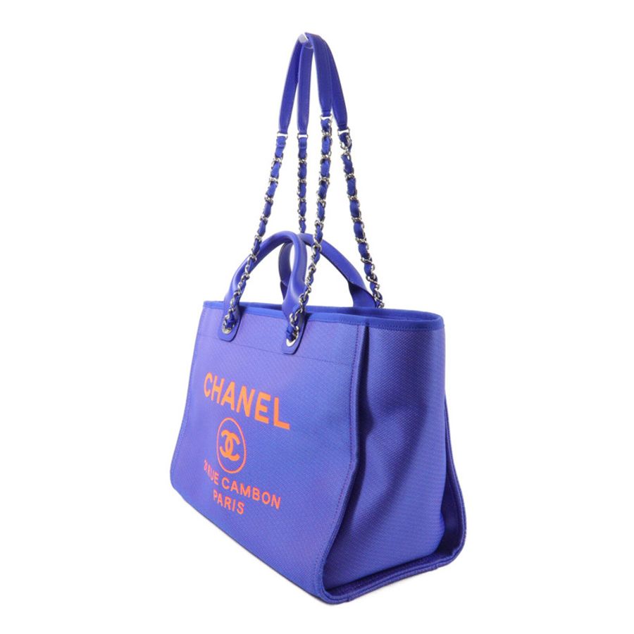 CHANEL 尼龍Deauville Large Tote鏈帶手挽肩背兩用袋-2