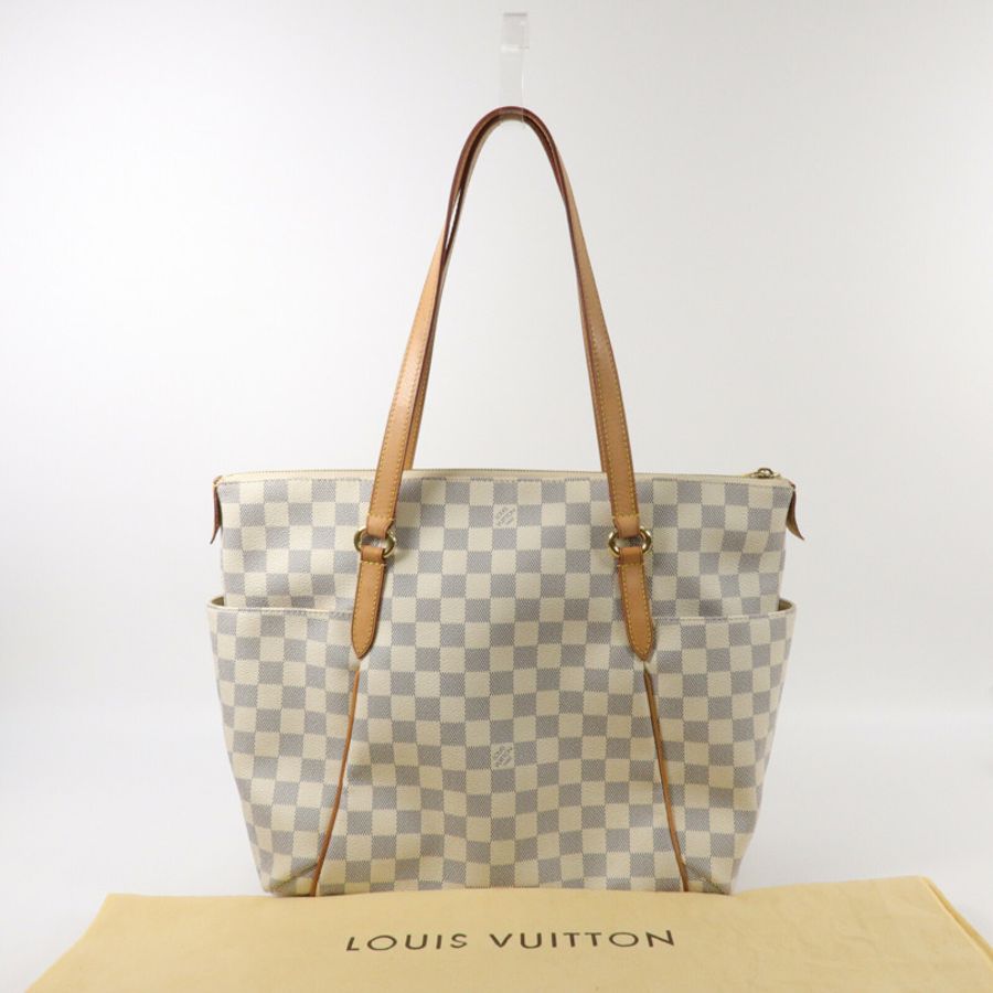 LOUIS VUITTON Damier Azur Totally MM肩背袋-7