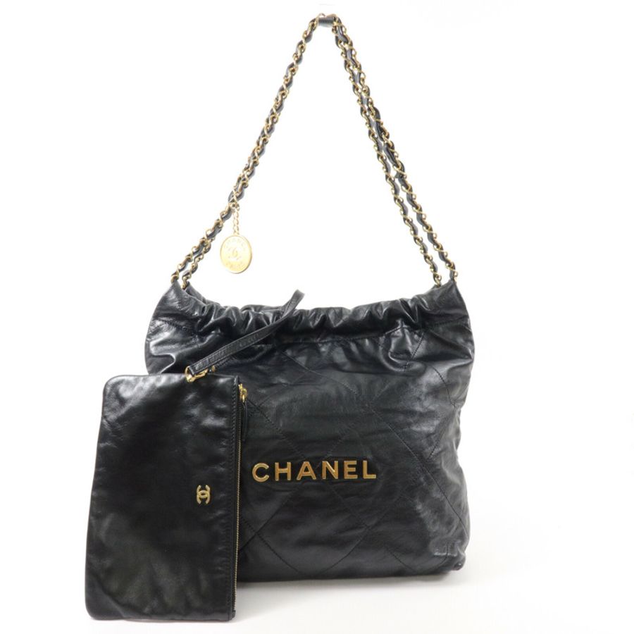 CHANEL 牛皮皮革Chanel 22 Small鏈帶肩背袋-10