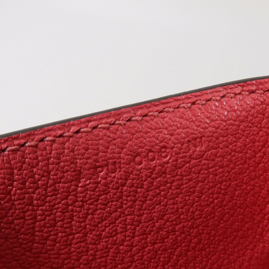 HERMES Chevre皮革Opli Clutch手提包Rose Lipstick-6