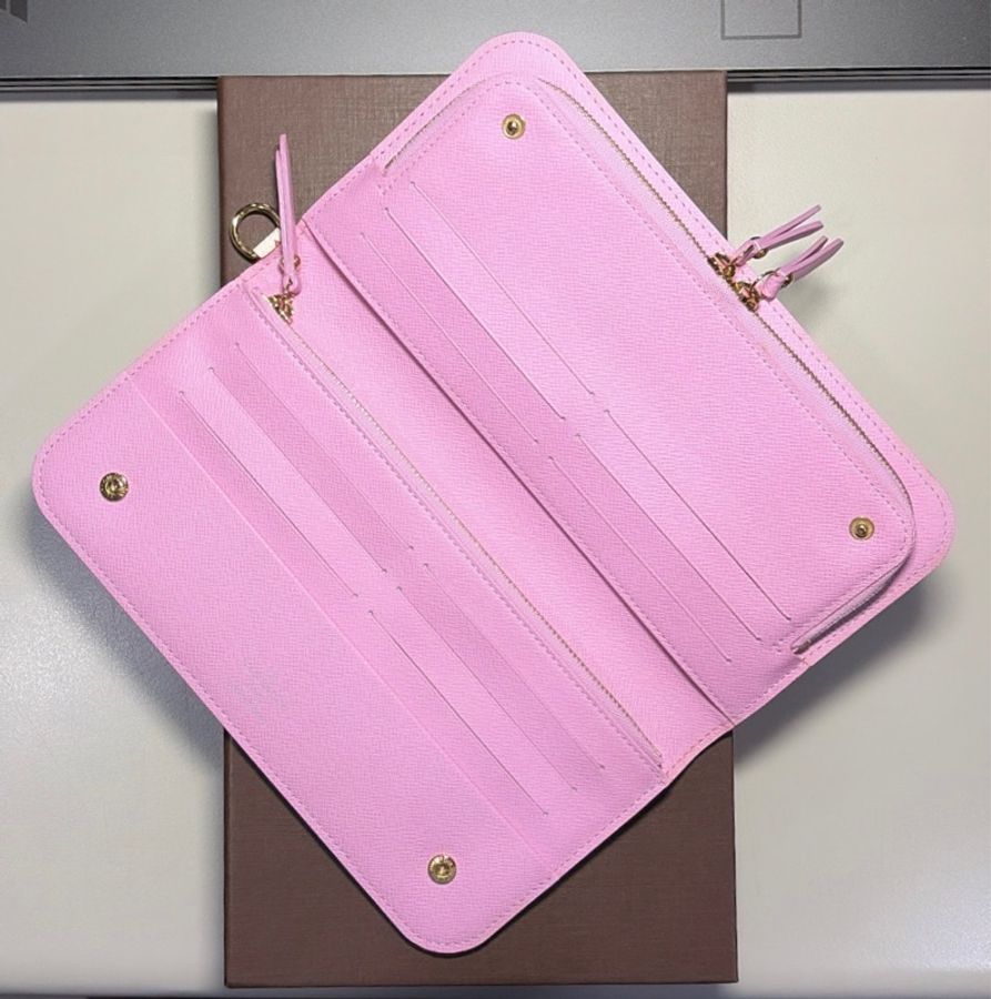 Louis Vuitton LV 村上隆 白色33彩 對開雙拉鍊長夾/皮夾-2