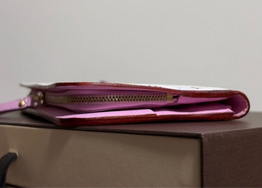 Louis Vuitton LV 村上隆 白色33彩 對開雙拉鍊長夾/皮夾-8