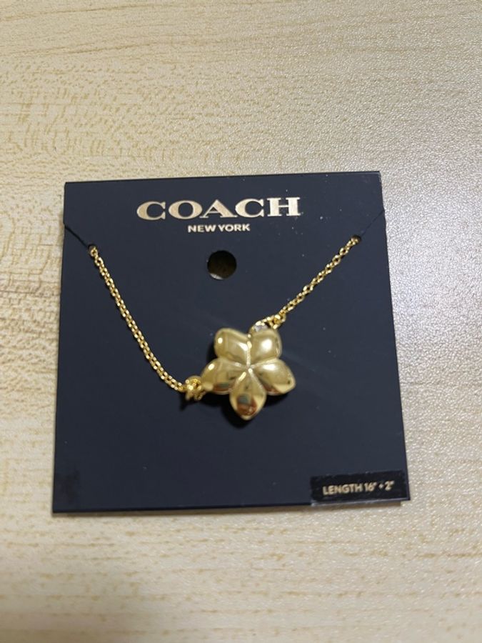 Coach立體五色花項鍊-3