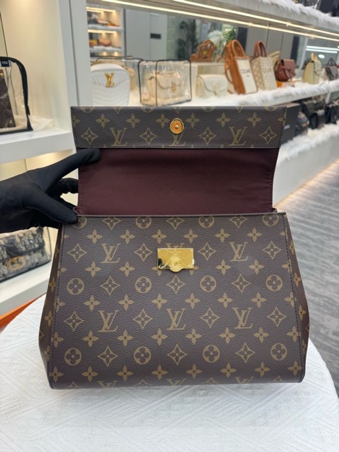 LV路易威登Louis Vuitton老花cluny蓝色拼色肩带-7