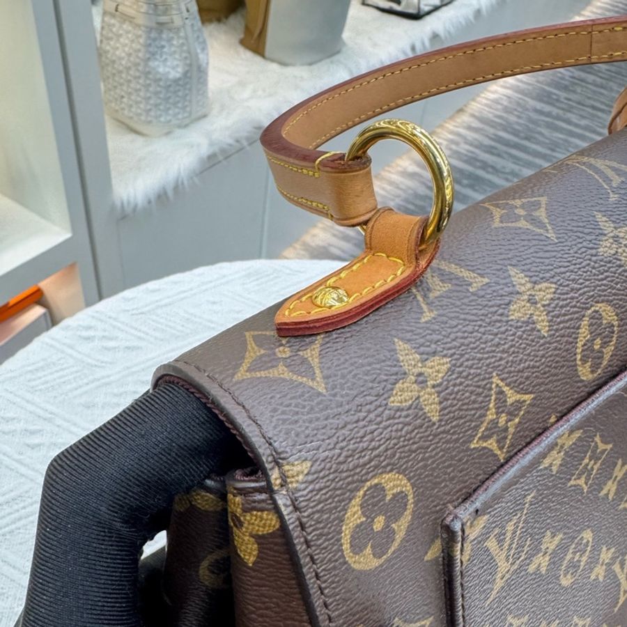 LV路易威登Louis Vuitton老花cluny蓝色拼色肩带-11
