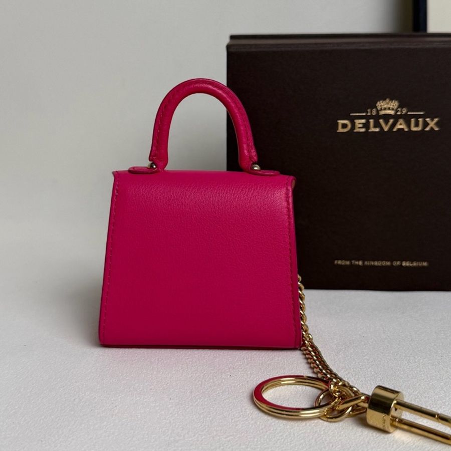 Delvaux德爾沃 紅色mini 零錢包 小掛件包-1