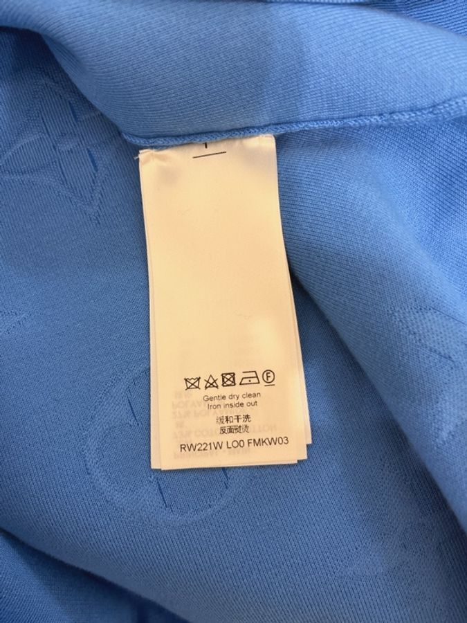 LOUIS VUITTON《全新》3D Monogram 滿版Logo重磅針織背心|天空藍|S號|義大利製-13