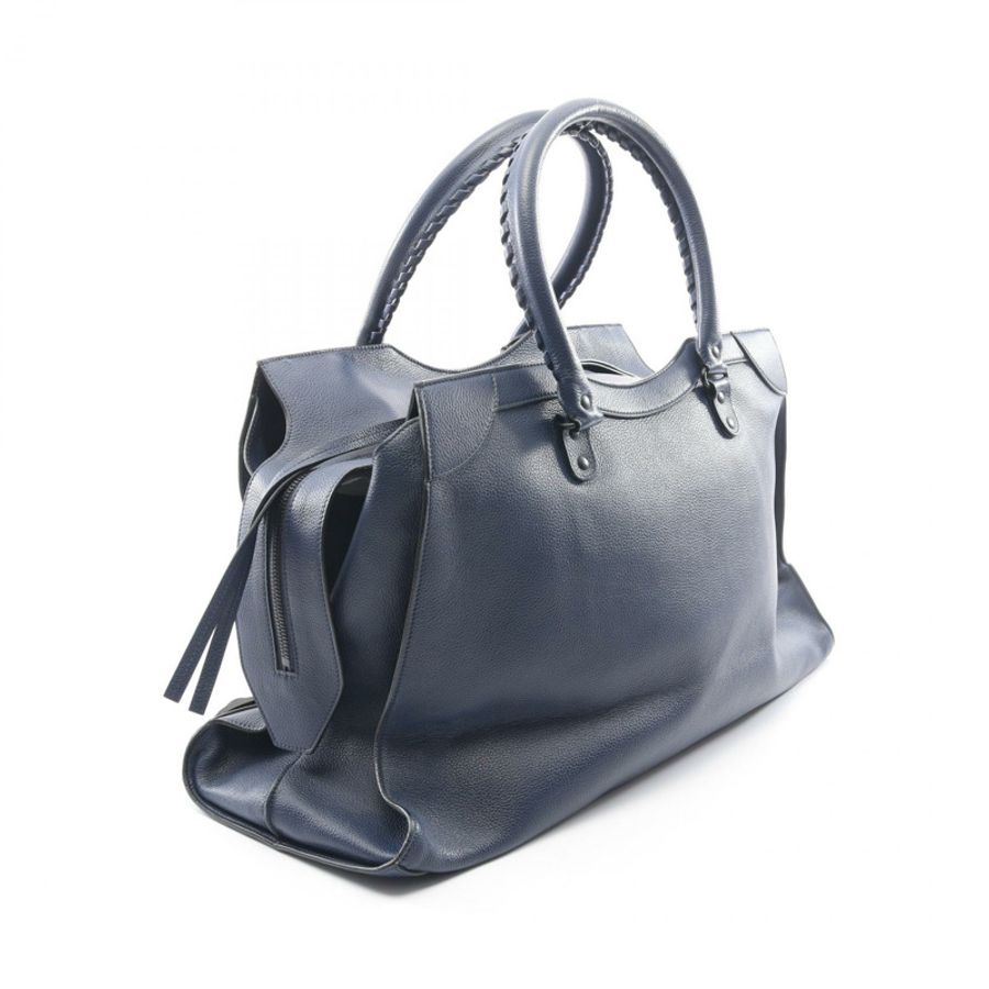 巴黎世家 (BALENCIAGA) NEO CLASSIC LARGE (Neo Classic City Large) 手提包 638531 皮革 海軍藍 二手 男女通用-1