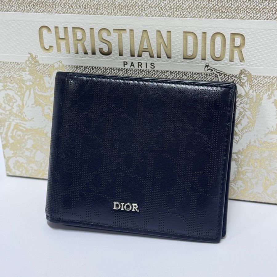 (極新🎁) DIOR Galaxy 迪奧 小牛皮 壓紋短夾 專櫃22000-11