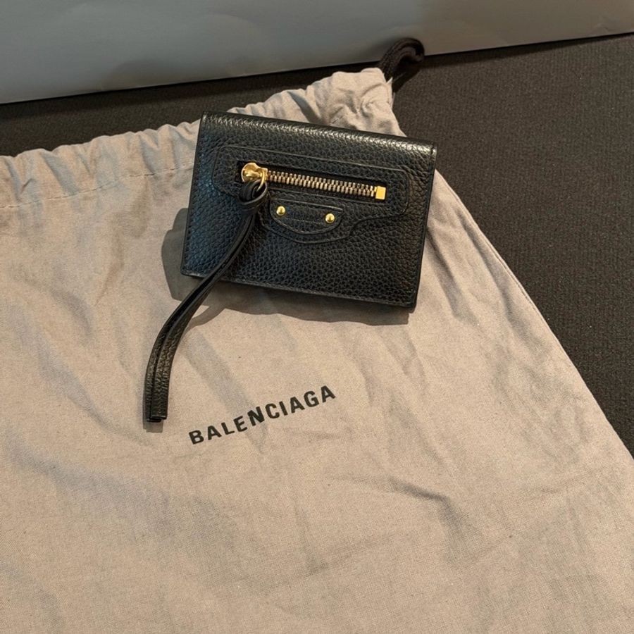 Balenciaga 巴黎世家 機車系列短夾 黑-0