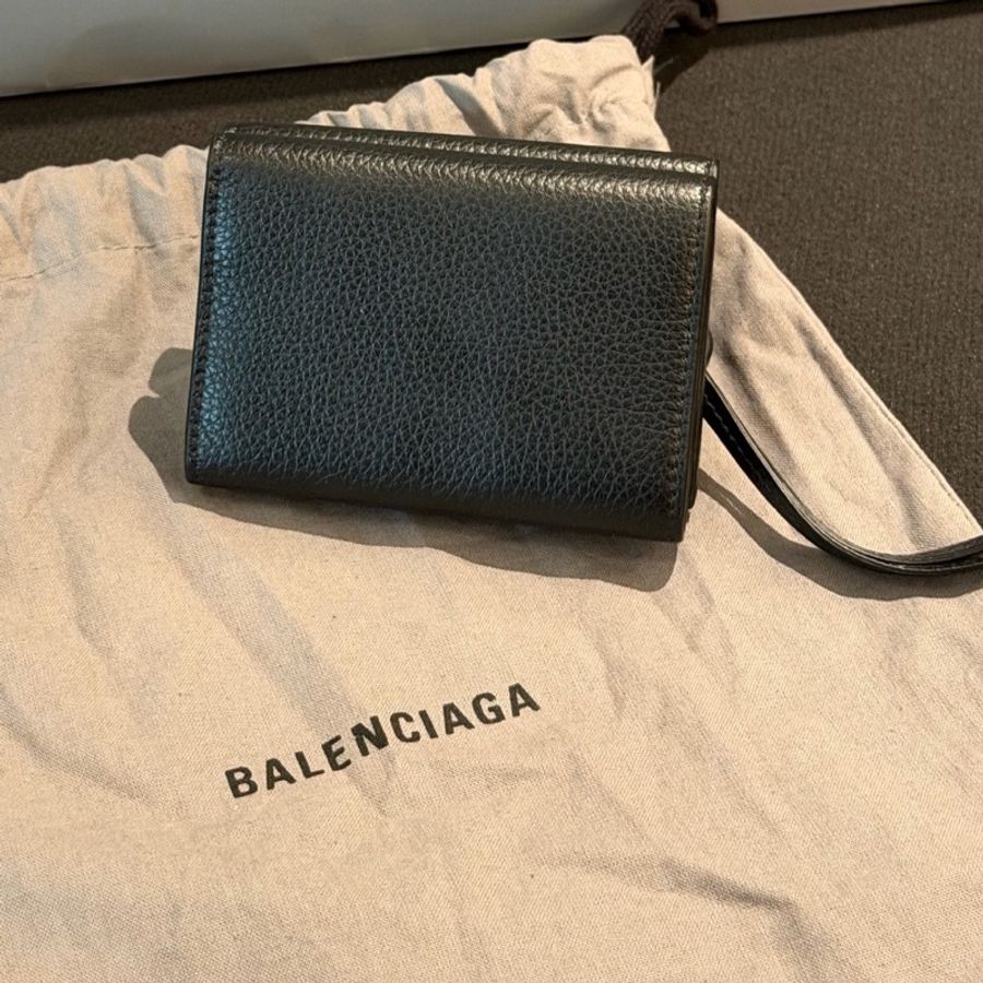 Balenciaga 巴黎世家 機車系列短夾 黑-1