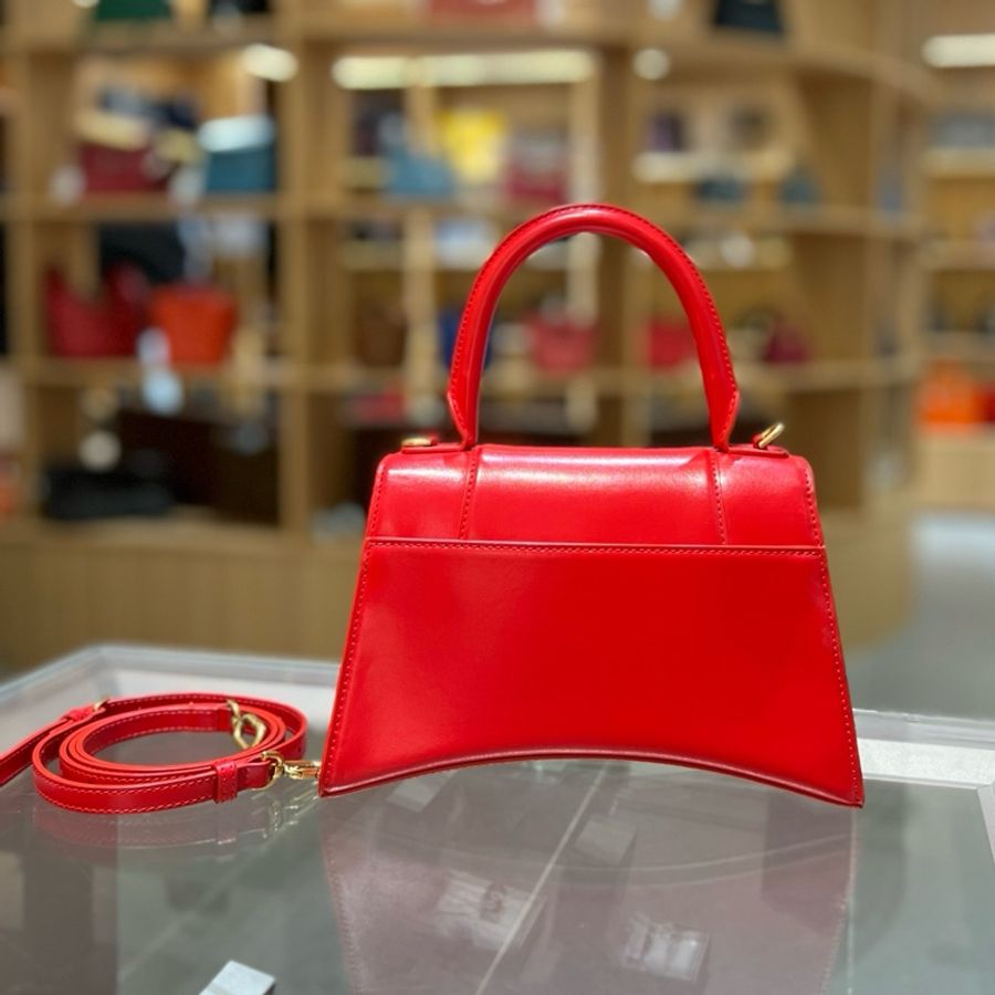 Balenciaga巴黎世家红色金扣沙漏包-1
