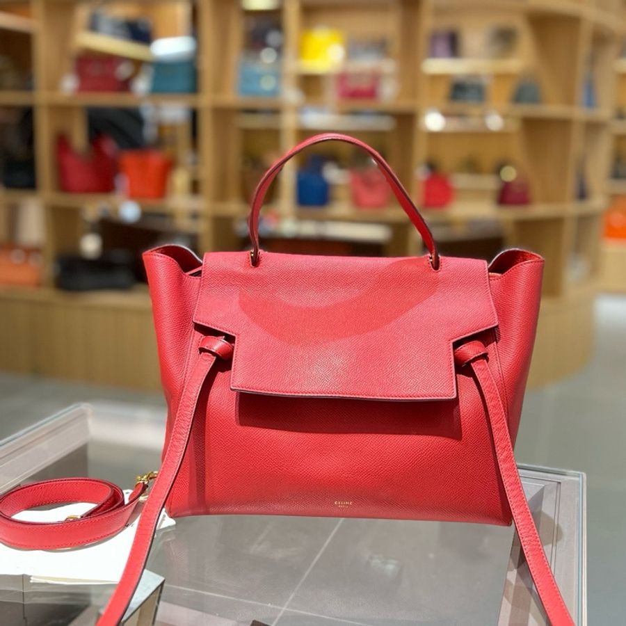 Celine mini belt紅色鲶鱼大号-0