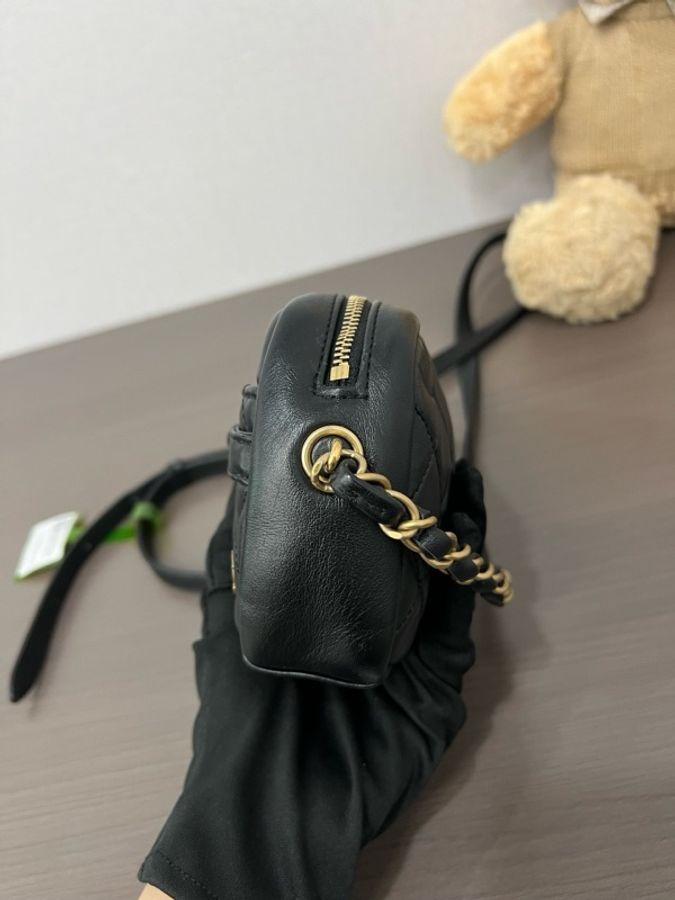 Chanel 香奈兒 黑金迷你相機包 26開無卡 16*12-4
