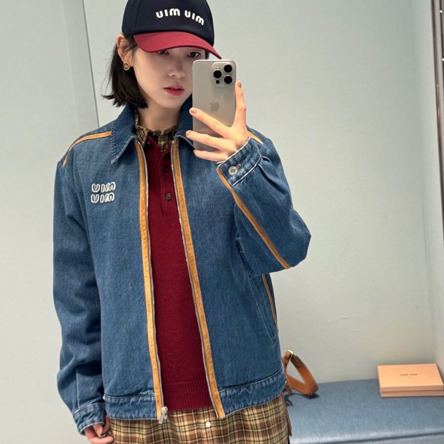 Miumiu 25年 牛仔拼麂皮外套(男女皆可穿)-0