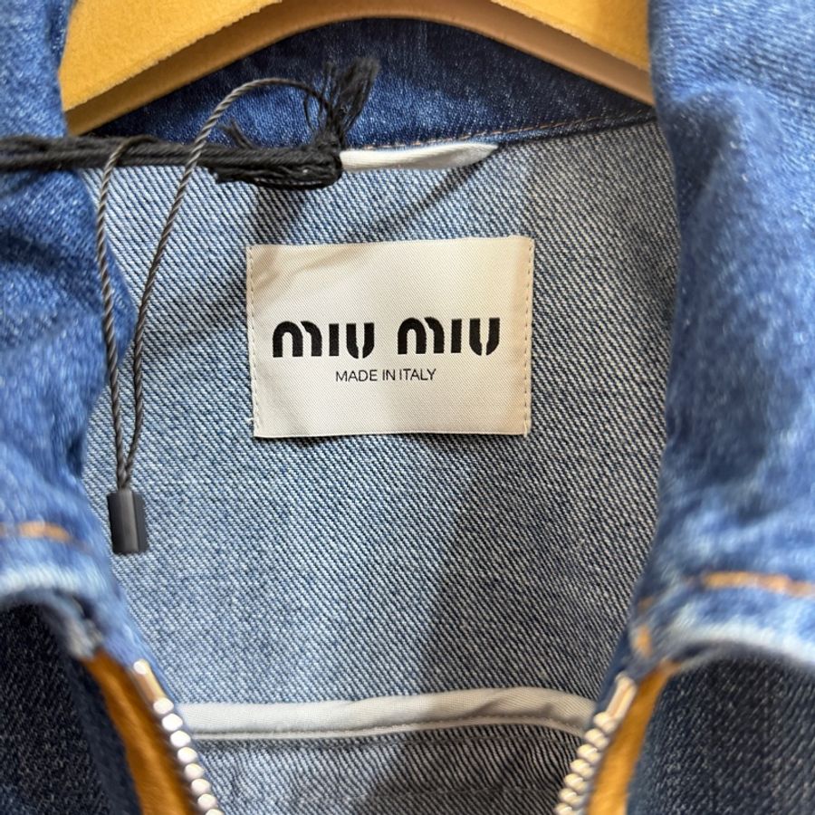 Miumiu 25年 牛仔拼麂皮外套(男女皆可穿)-7