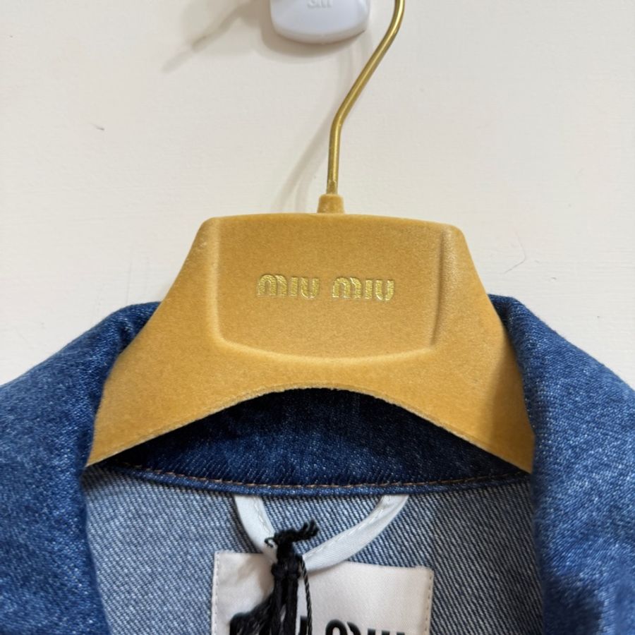 Miumiu 25年 牛仔拼麂皮外套(男女皆可穿)-12