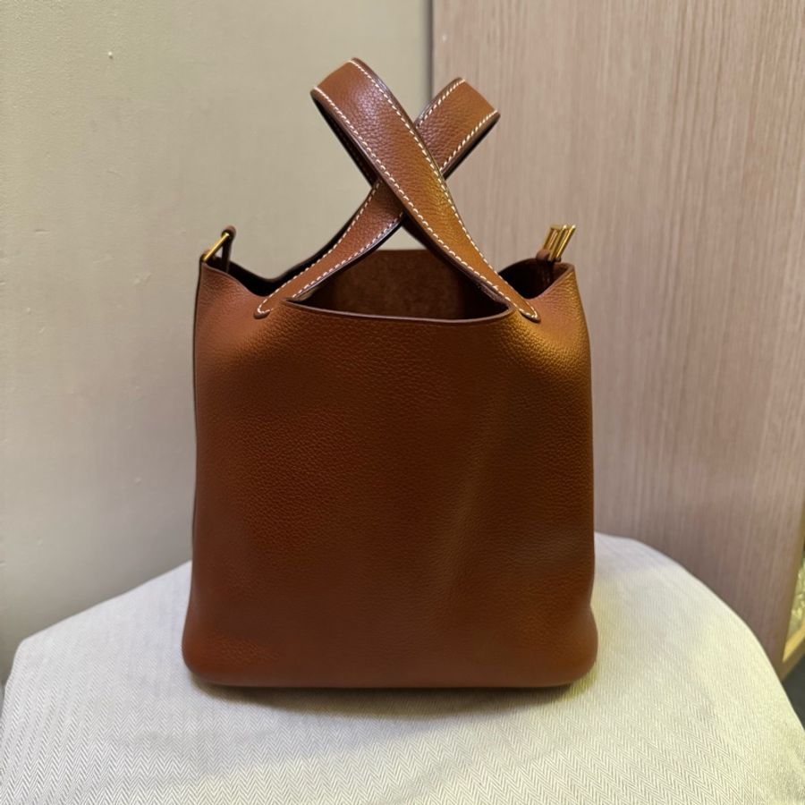 (Full set, unused) Hermès Picotin Lock 18 bag in Barenia Faubourg leather in Gold Hardware (Stamp U)-1