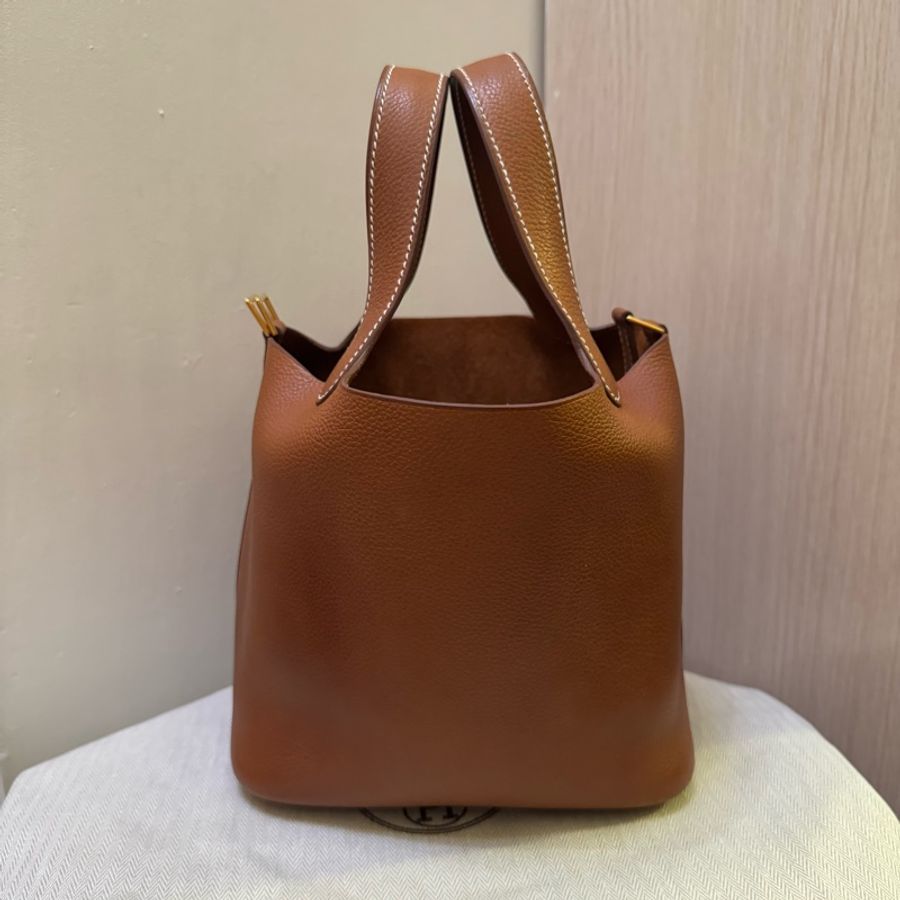 (Full set, unused) Hermès Picotin Lock 18 bag in Barenia Faubourg leather in Gold Hardware (Stamp U)-3
