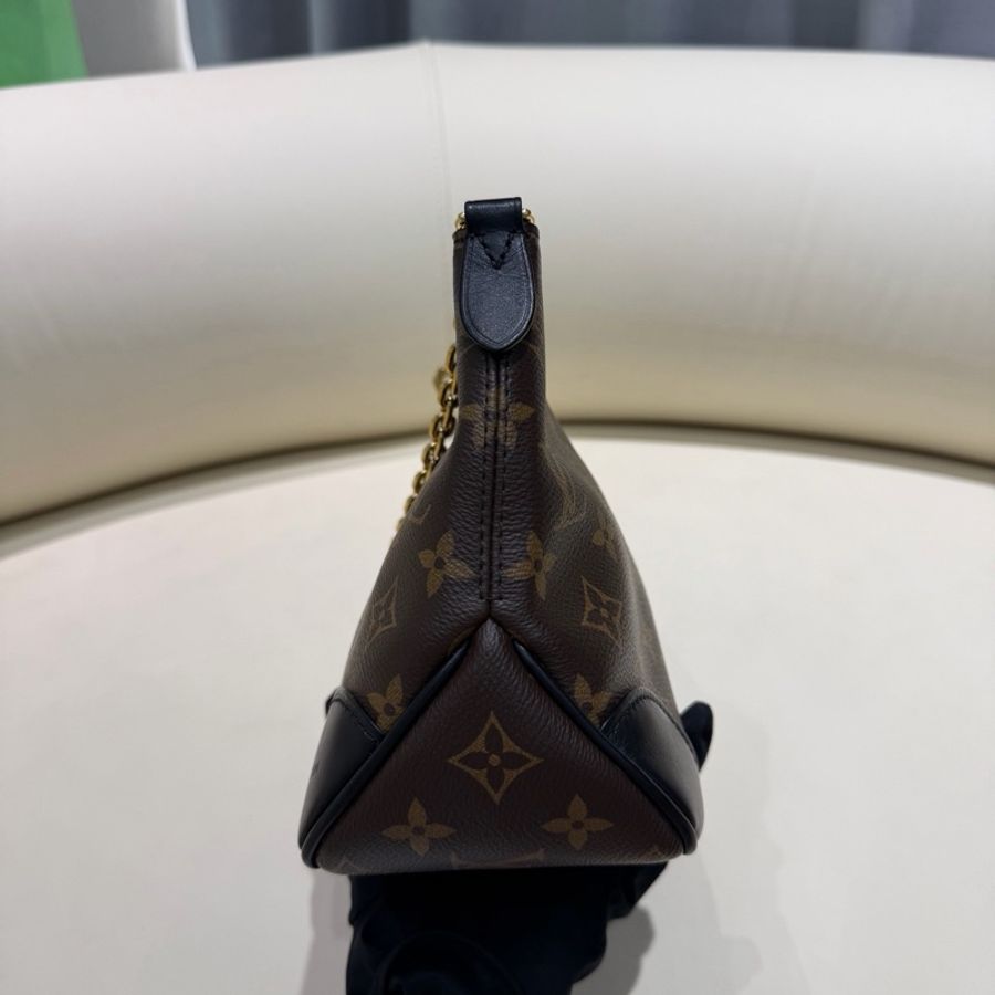 Louis Vuitton 路易威登 boulogn經典老花黑牛角包斜挎包 芯片 塵袋 購證 26*9.5*16。-7