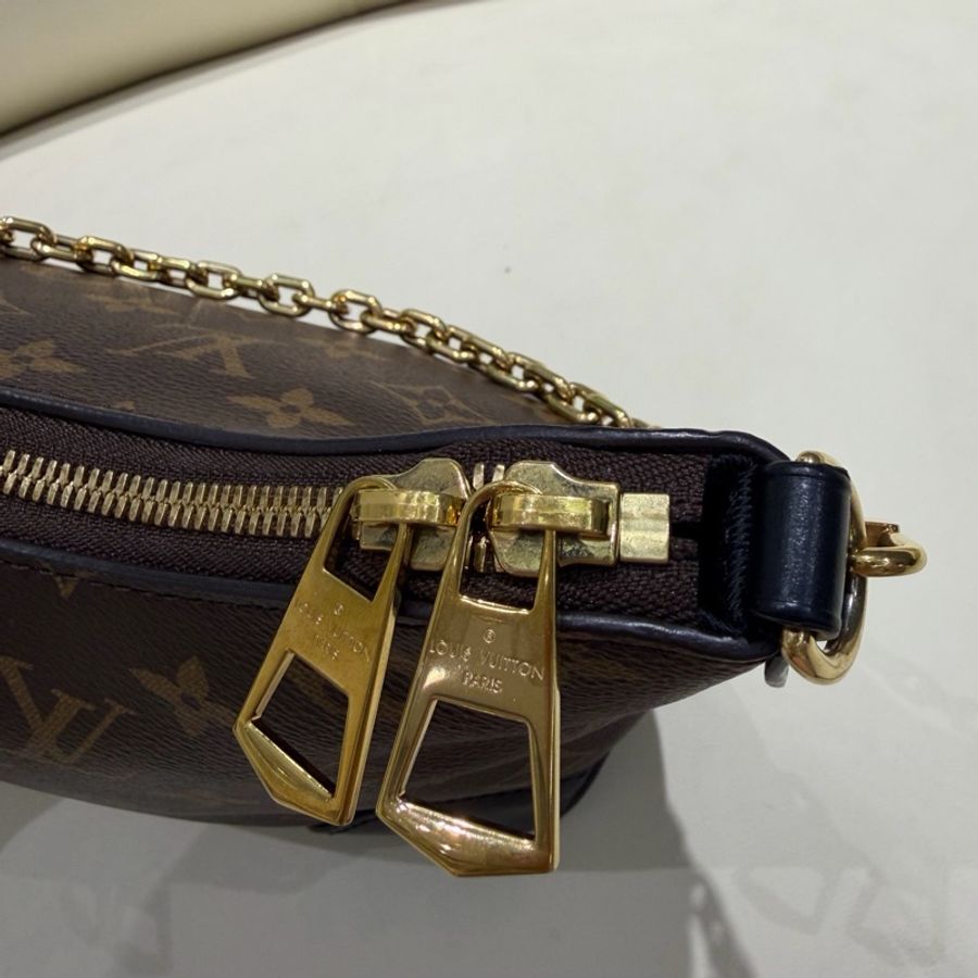 Louis Vuitton 路易威登 boulogn經典老花黑牛角包斜挎包 芯片 塵袋 購證 26*9.5*16。-8