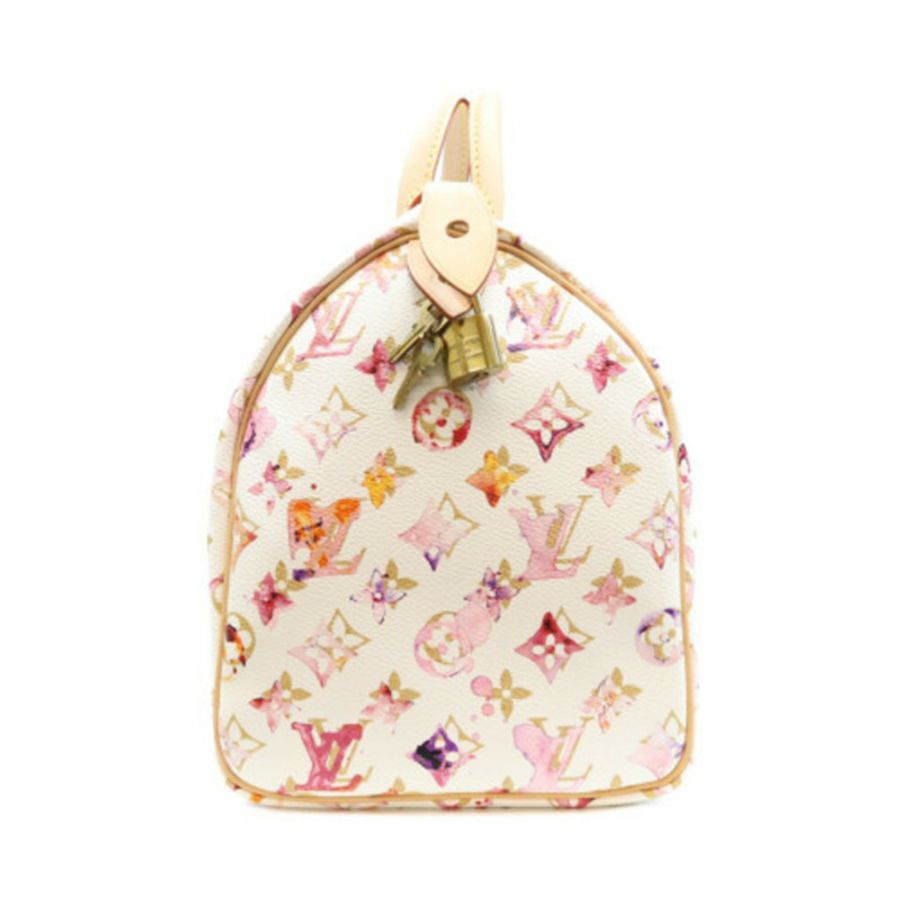 路易威登 M95751 Monogram Watercolor VVN Speedy 30 波士頓包,白色(Blanc),女士-1