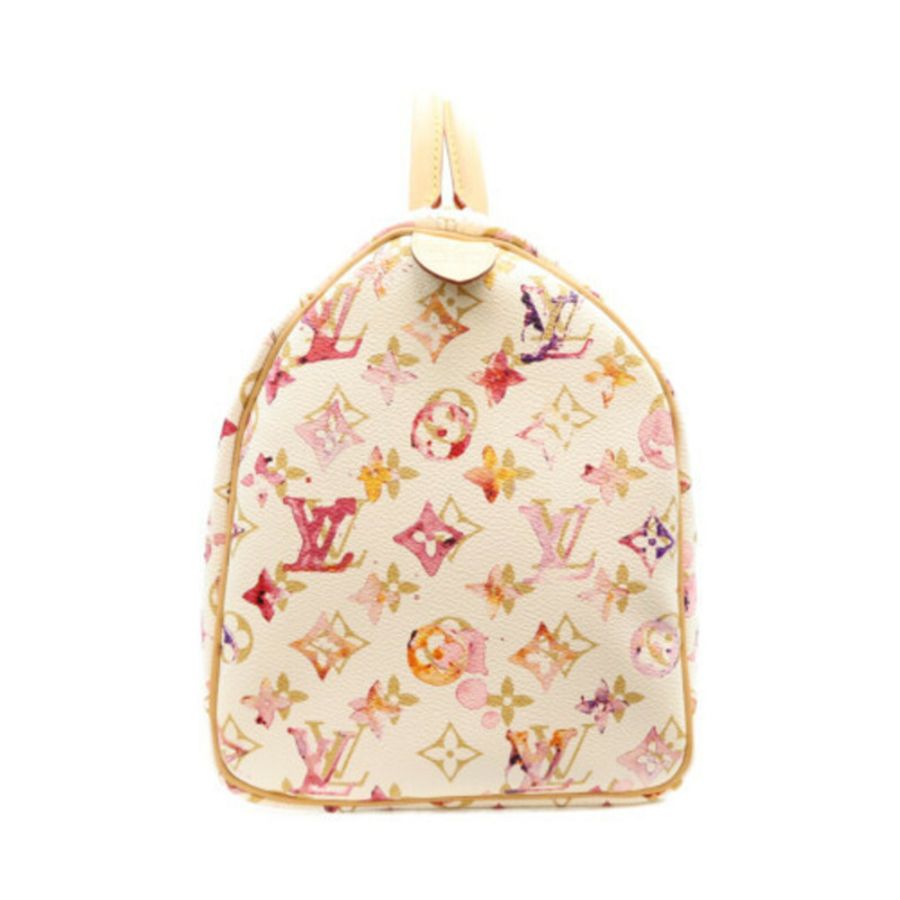 路易威登 M95751 Monogram Watercolor VVN Speedy 30 波士頓包,白色(Blanc),女士-3