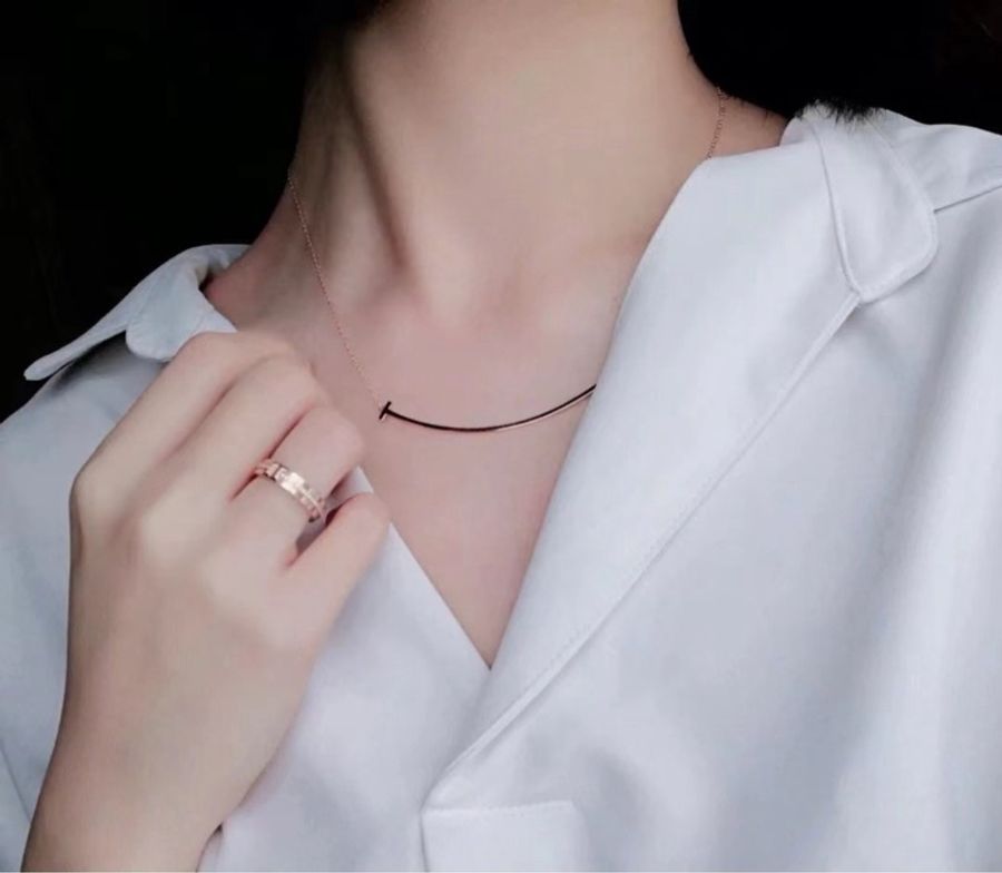 tiffany蒂芙尼 K黃金 微笑 笑臉 項鍊 U 大號-7