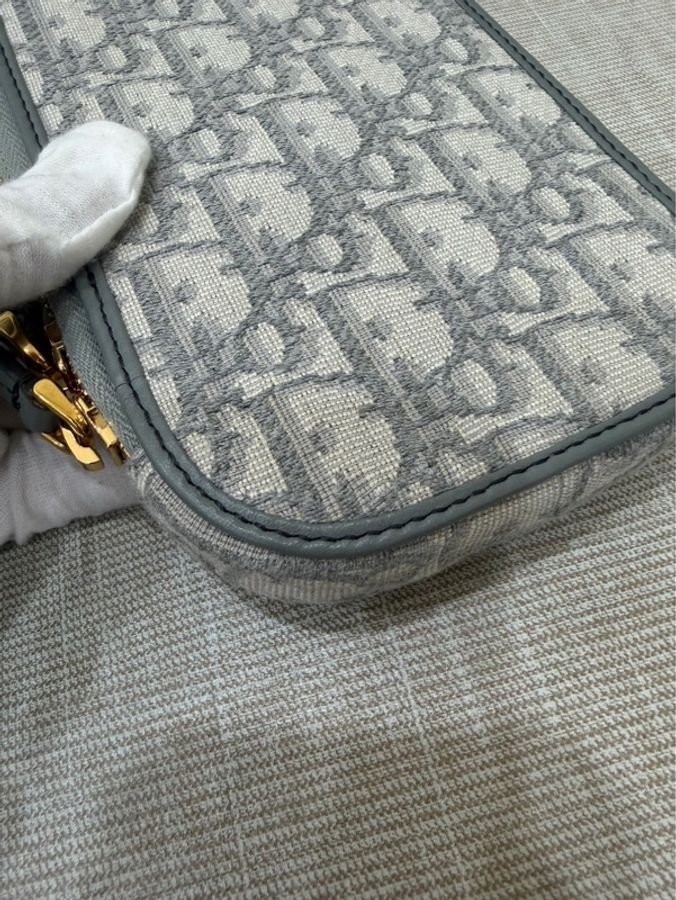 Dior 30 Montaigne Oblique 緹花 灰色 手機包 手提包 斜背包-14