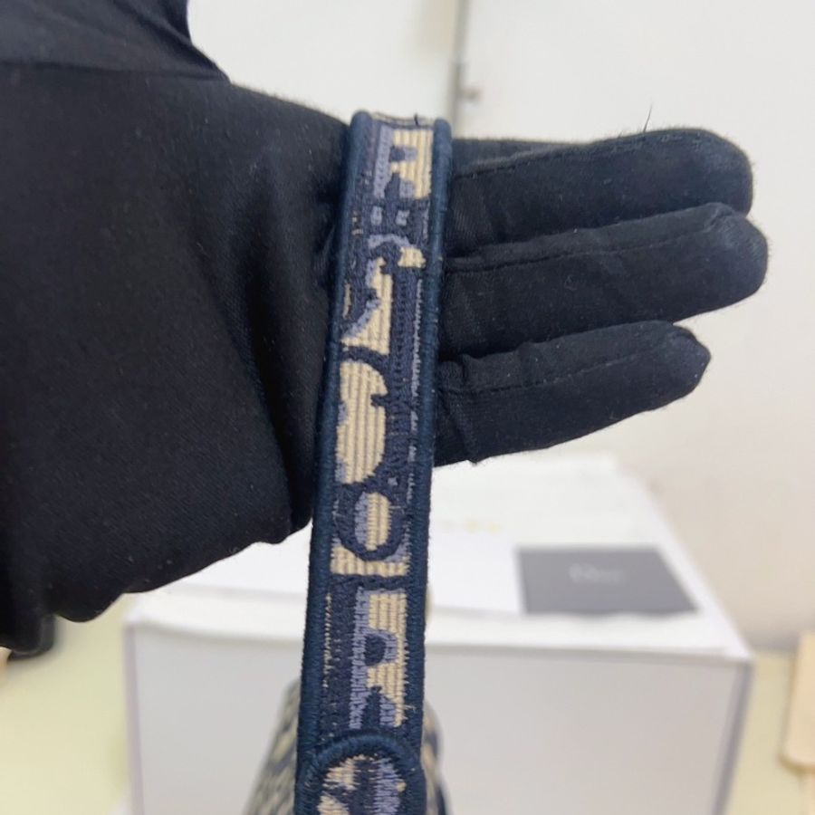 全新閒置🩵#Dior #中號馬鞍包 #藍色刺繡 #台灣保卡塵袋 #專櫃12.5萬‼️-12