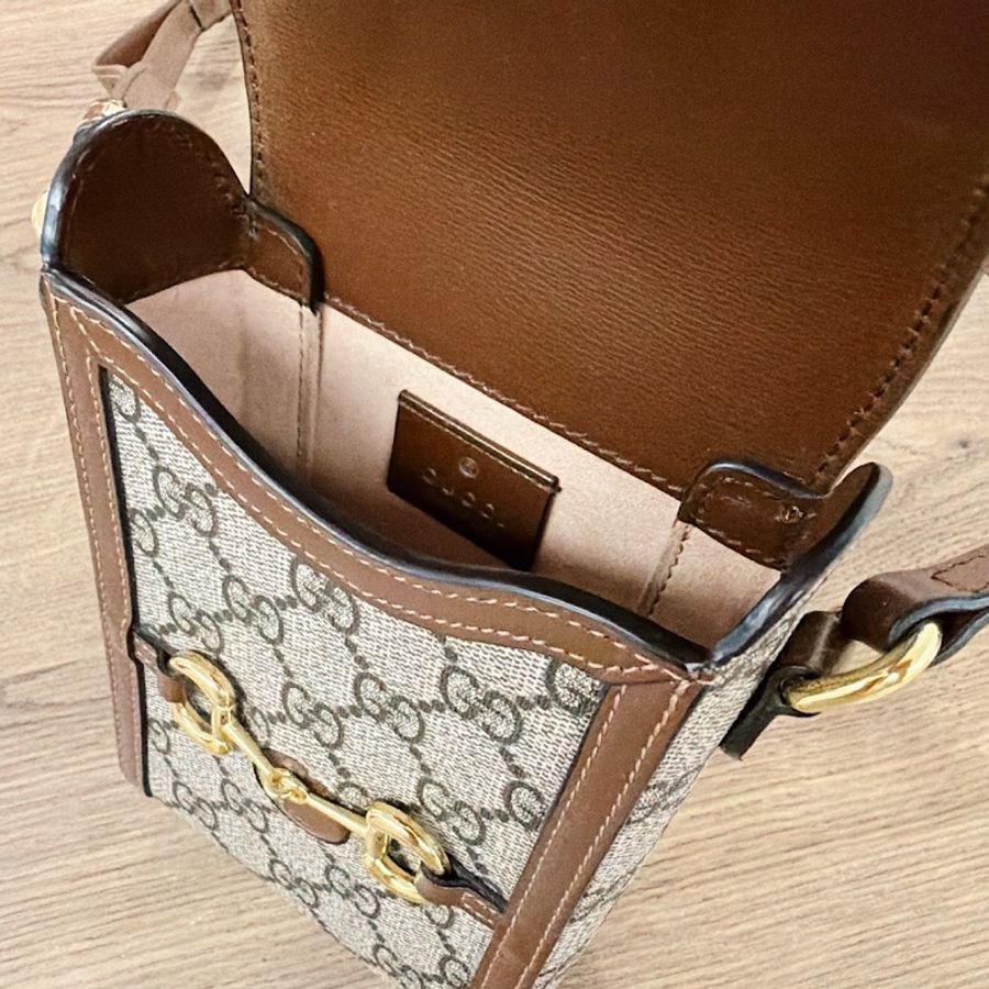 Gucci 古馳 1955 手機包 斜背包 隨身包 男女通用-17