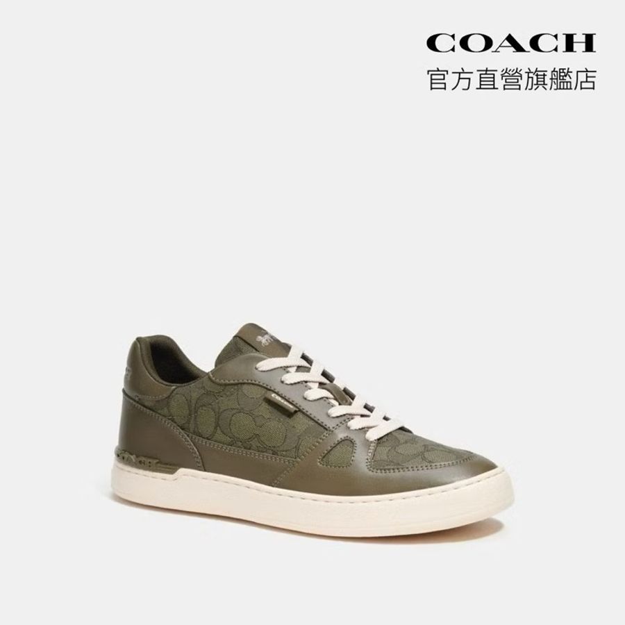 【COACH】CLIP 經典LOGO球鞋-暗綠色(CI079)-7