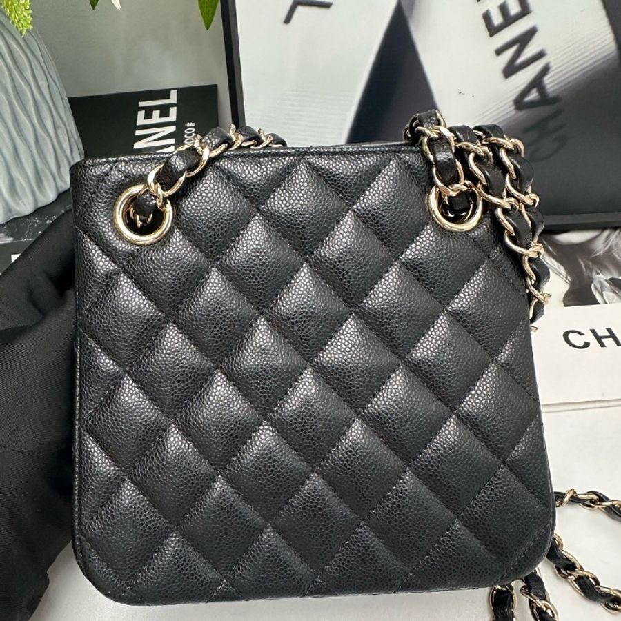 全新全配🖤#香奈兒 #24C #托特包mini #荔枝牛皮-3
